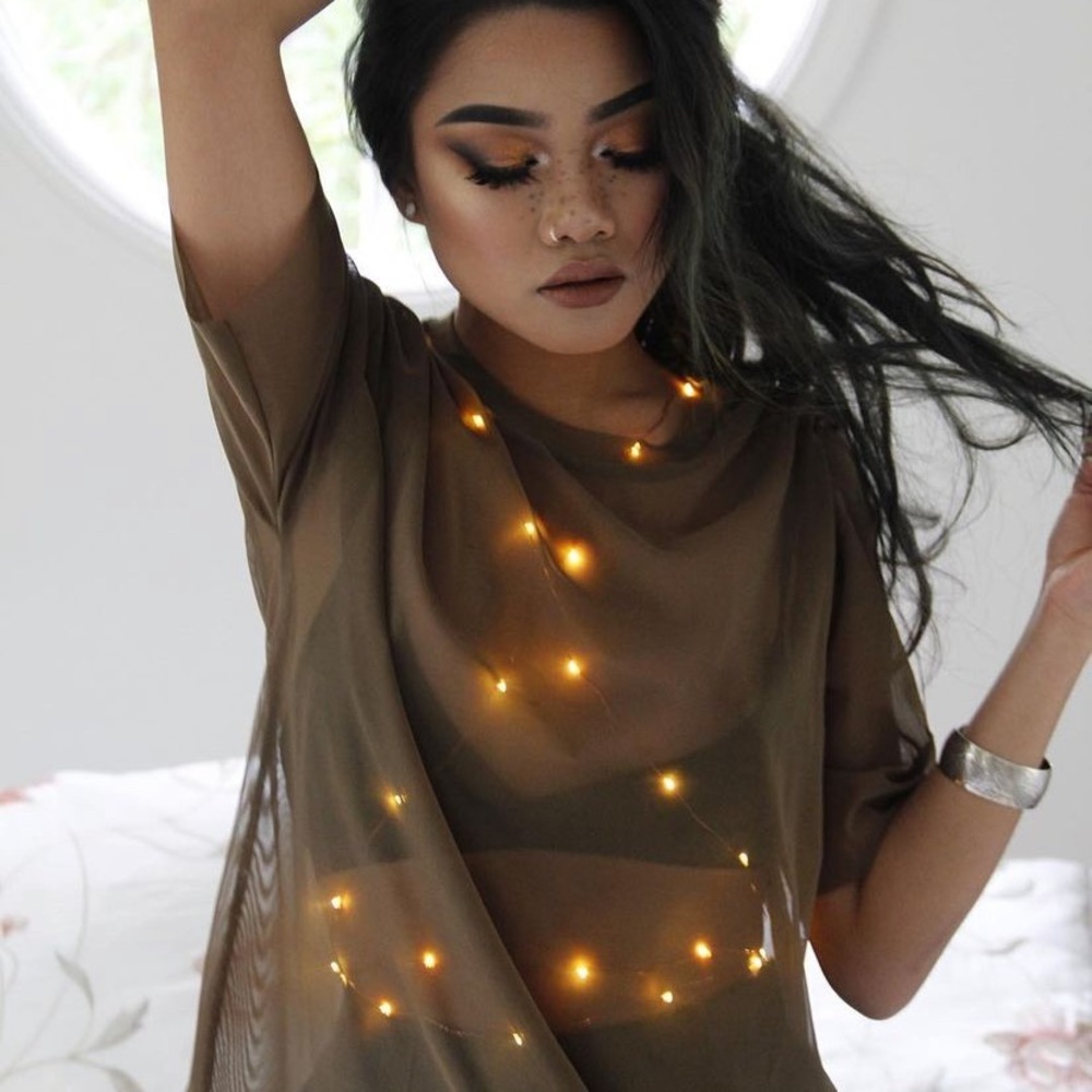 Zara Army Green Sheer T Shirt Small